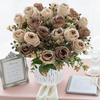 1PC Artificial Flowers Silk Rose Wedding Bridal Bouquet Home Room Vase Outdoor Garden Bonsai Diy Gift Festival Party Decorations