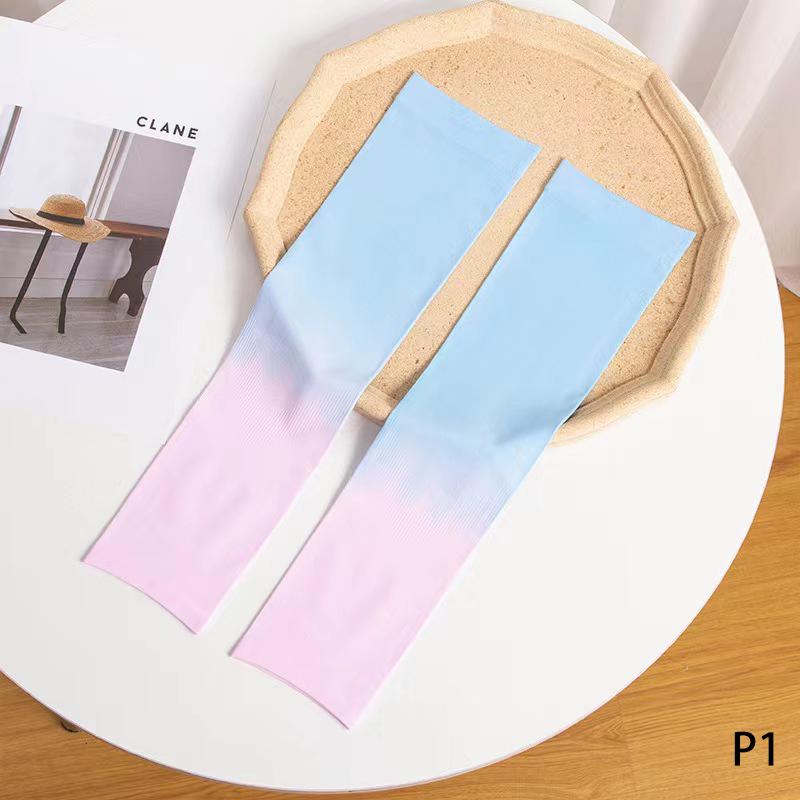 UPF50+ Arm Sleeves Ice Fabric Breathable Quick Dry Running Sportswear Sun UV Protection Long Arm Cover Mountaineering Gloves