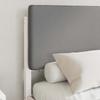 Bed Frame with Padded Headboard Light Grey 120 x 190 cm