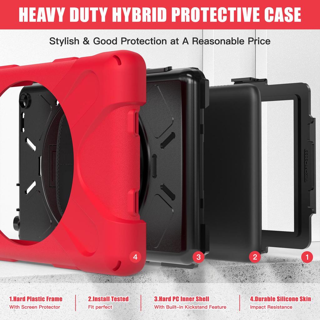 Kindle Fire 7 (2022) Tablet Hava Yastıklı Düşme Önleyici Koruyucu Kılıf