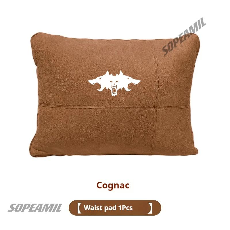 TDMC1 For Tesla Cyberbeast Roadsrer Model 3 Model Y Model S Model X Car Suede Headrest Neck Support Pillow Seat Waist Cushion Pillow