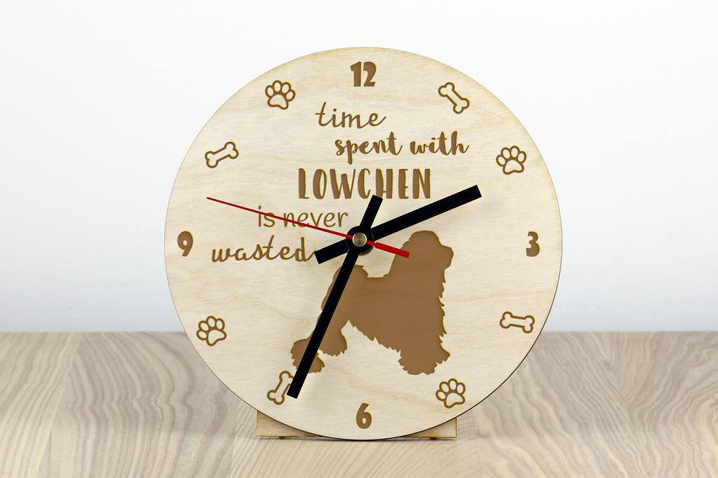 Lowchen, Little Lion Dog - clock with dog, wooden clock with engraving, personalised clock by Art-Dog