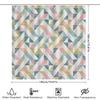 Geometric Shower Curtain Modern Abstract Pattern Waterproof Bathroom Decor Washable Liner Backdrop Artistic Home Textile