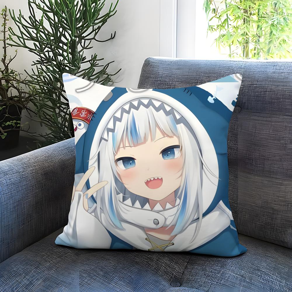 Gawr Gura H-Hololive EN Kissenbezug Bequem Wendbar Kissenbezug Ideal für Auto Sofa Schlafzimmer & Mehr