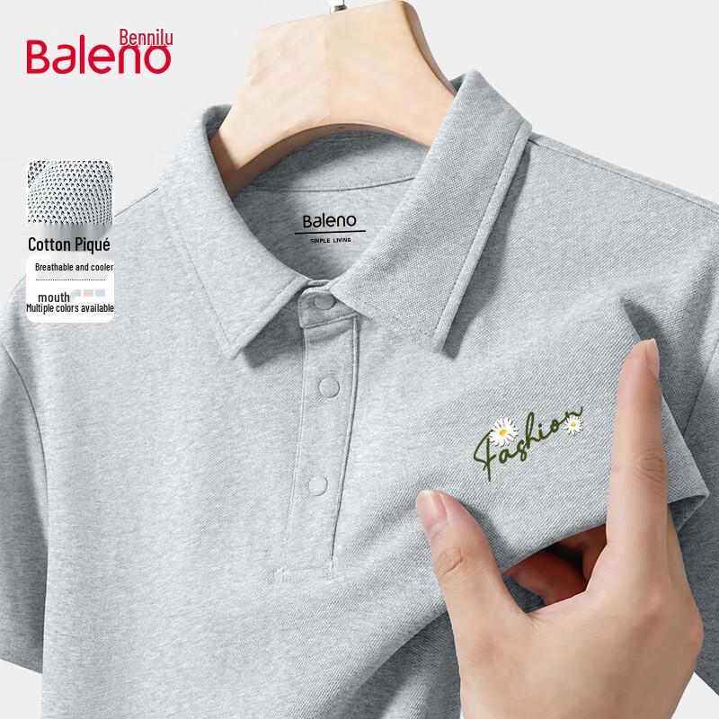 Baleno Men s Cotton Pique Graphic Polo Shirt M
