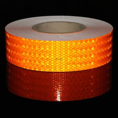 Hög synlighet Orange Reflektionstejp 2 tum*10 fot Vattentäta Självhäftande Dekaler Säkerhetsvarningsreflektorer Remsor För Cykel