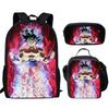 Animation seven dragon ball backpack, primary and secondary school schoolbag, satchel, shoulder bag, pencil case three-piece set