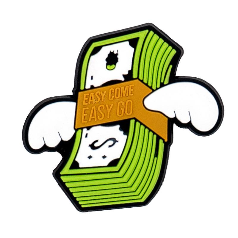 1-25 Stück Waffen Pistolen Dollar PVC Schuh Deko Zubehör Panzer Flugzeug Anhänger DIY Garten Schuh Schnalle Zubehör Party Ornament