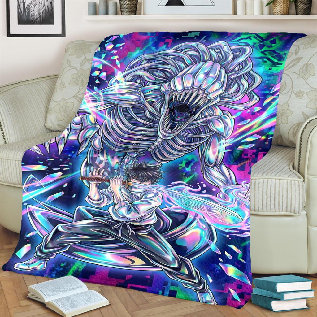 Comfortable Warm Jujutsu Kaisen Blanket Flannel for Bedrooms, Sofas, Beds, Chairs, Picnics, Travel