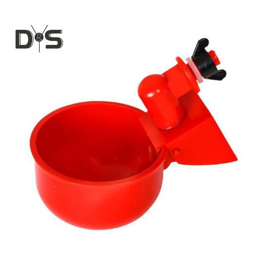 16 Pcs Automatic Chicken Water Cup Plastic Chicken Watering System Poultry Water Feeder Cup for Chicken Duck Goose Turkey