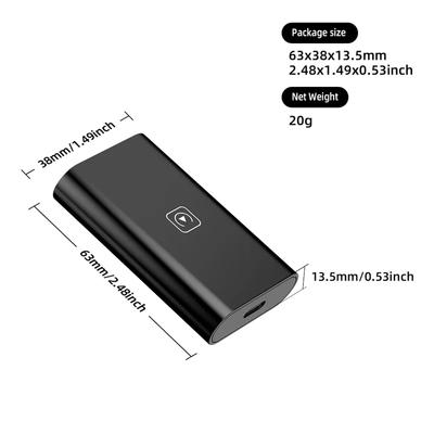 Langjing Wireless CarPlay Adapter for Apple iPhone Wired To Wireless CarPlay Plug and Play USB Connection Auto Car
