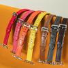 High Quality Leather Loop For Apple Watch Band Women 10/9/8/7/6/5/4/3/2/1 SE 38mm 40mm 41mm 42mm 44mm 45mm 46mm 49mm Strap