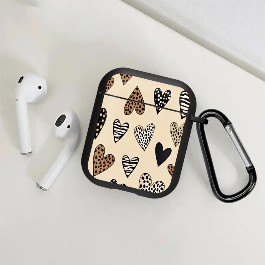 Earphone Cover Case For Airpods 4 2 1 Pro2 3 Pro Pro3 Leopard Heart Love Cases