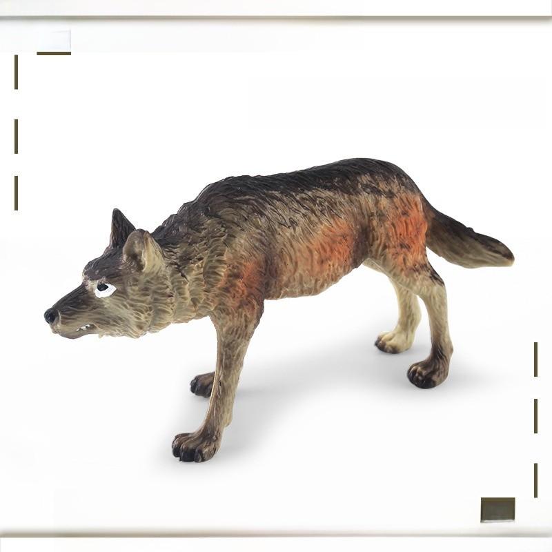Wild Forest Animal Pvc Model With Roaring Wolf And Hunting Features For Educational Display