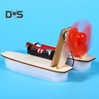 1 Sada DIY Model Lodi na Větrný Pohon Ručně Vyráběná Dřevěná Puzzle Vznášedlo Stavební Řemesla Děti STEM Vzdělávací Fyzika Vědecký Experiment Hračka