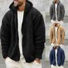 Jacket Men's Winter Jacket Fall Winter Double-sided Fleece Warm Jacket Loose Hooded Casual Jacket Comfortable Fabric
