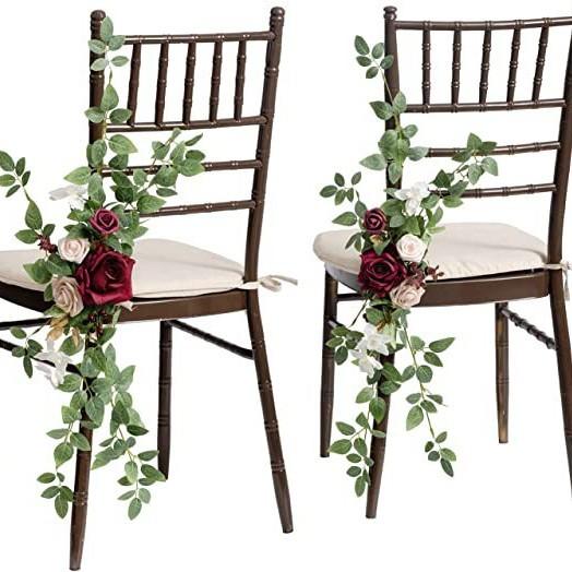Wedding Gift Chair Back Flower Simulation Flower Kit European And American Outdoor Festival Decoration Background Direct Supply