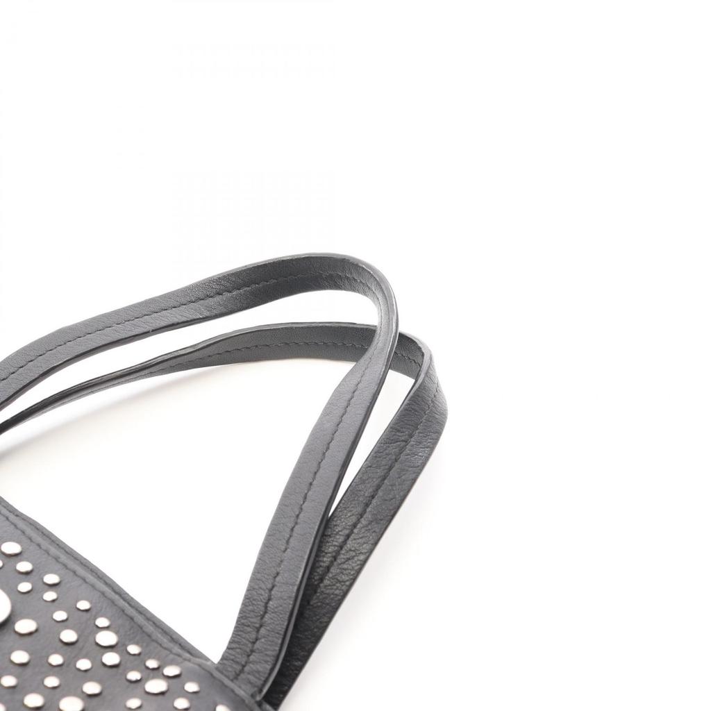 Used Salvatore Ferragamo Gancini Tote Bag leather Black Used Women