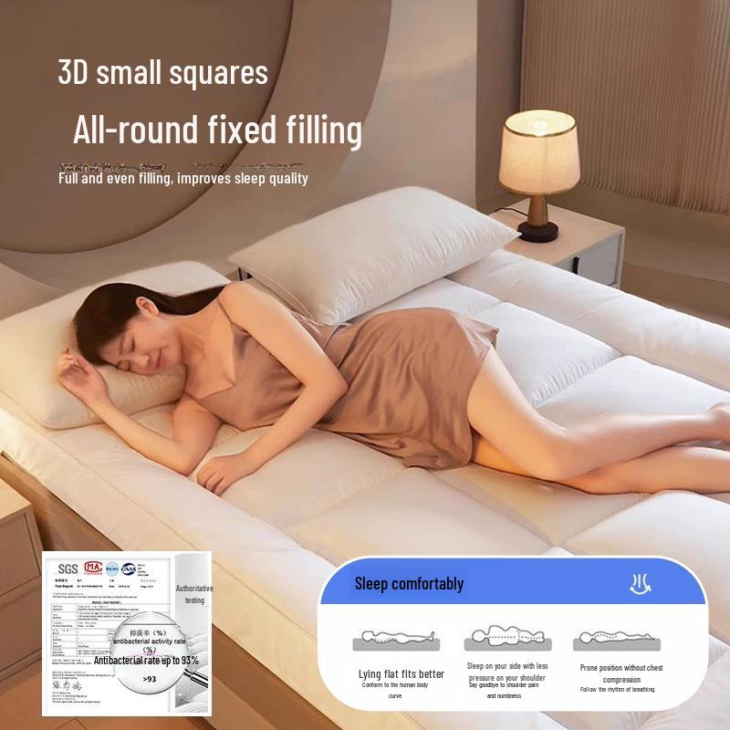 Dicke Tatami-Matratzenauflage für Schlafzimmer: Faltbares Einzelbett 90x190, Ideal für Studentenwohnheime & Mietwohnungen