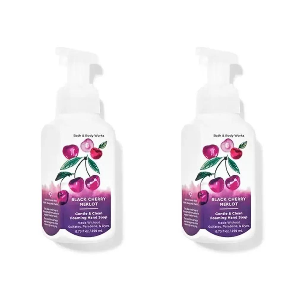 BBW Bath & Body Works Черная Вишня Мерло Пенообразное Мыло для Рук 259 мл Упаковка из 2 штук ЧЕРНАЯ ВИШНЯ МЕРЛО Нежное и Очищающее