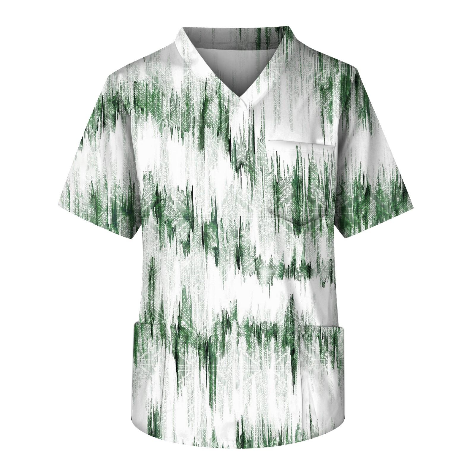 

Мужской топ с короткими рукавами и V-образным вырезом с принтом мелких животных нагрудный карман и карман для ухода L