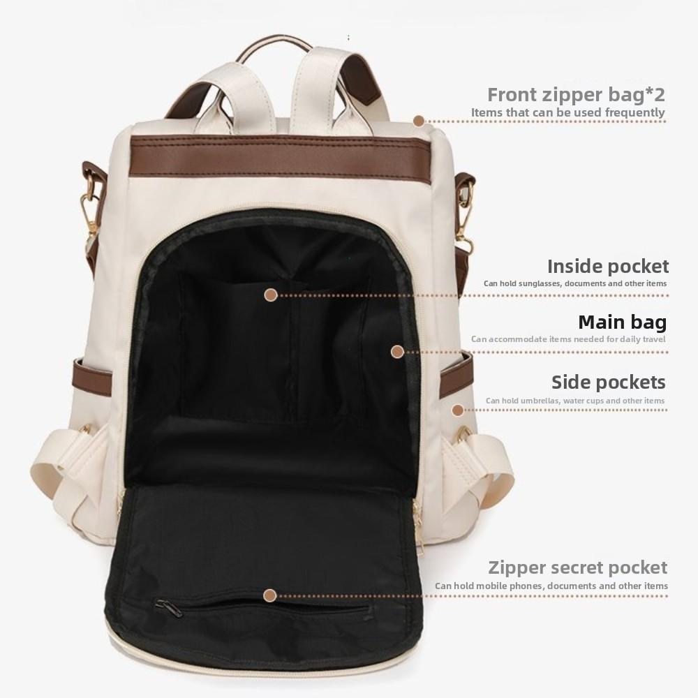Travel Female Shoulder Bag Fashion Women’s Nylon Anti-theft Backpack Tassel Decorative Casual Large Capacity Student School Pack