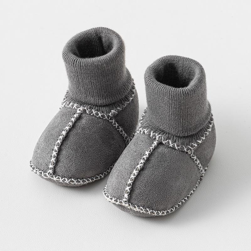 Warm Velvet Non-Slip Toddler Floor Shoes for Boys & Girls (0-3 Years)