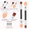 30 Pcs Dual End Eyeshadow Smudge Brush 2 In 1 Eyeshadow Sponge Concealer Brush Double Sided Eye Shadow Applicators Sticks 3 Inch Disposable Eye