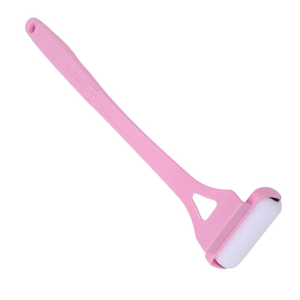 Back Lotion Applicator Foldable Long Handle Roller for Lotion Sunscreen Self Tanner Medication Application Pink
