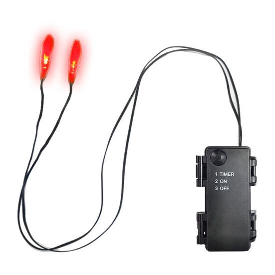 Luzes de Cordão de LED Brilhantes com Temporizador Luzes de Olho de LED Fantasmagóricas Iluminação de Halloween à Prova de Intempéries para Máscaras Caveiras Adereços