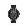 Tissot Race Collection Quartz Movement Men's Watches Watch 44.5mm Black Dial Stainless Steel Case Silicone Strap T111.417.37.441.07
