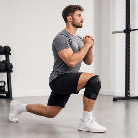 Knee Brace for Men Women, Knee Compression Sleeve with Adjustable Strap, Patella Gel Pad, Sports Knee Support for Meniscus Tear, Arthritis, Joint