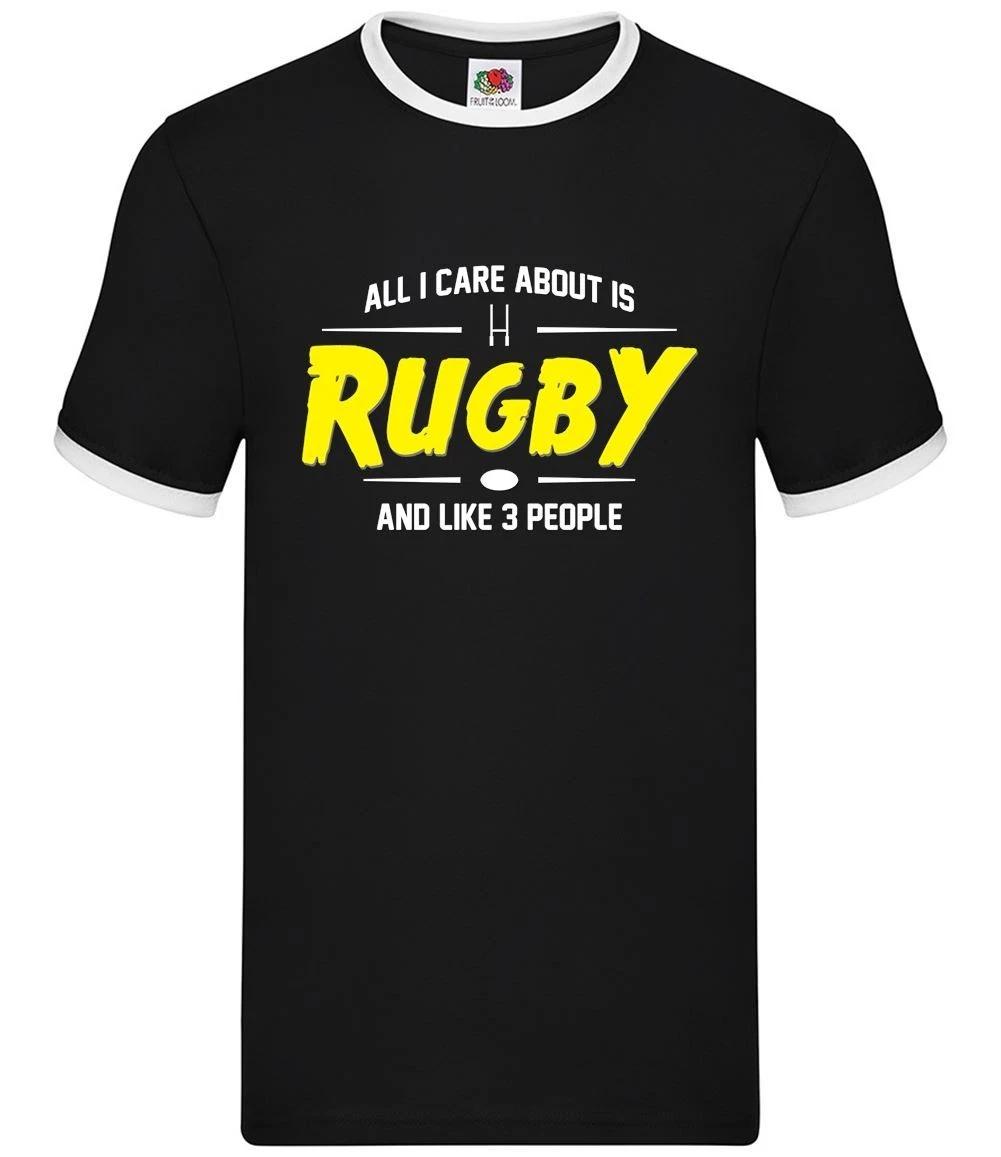 All I Care About Is Rugby - Mens Ringer - Union League Nations Player Six 6 XXL