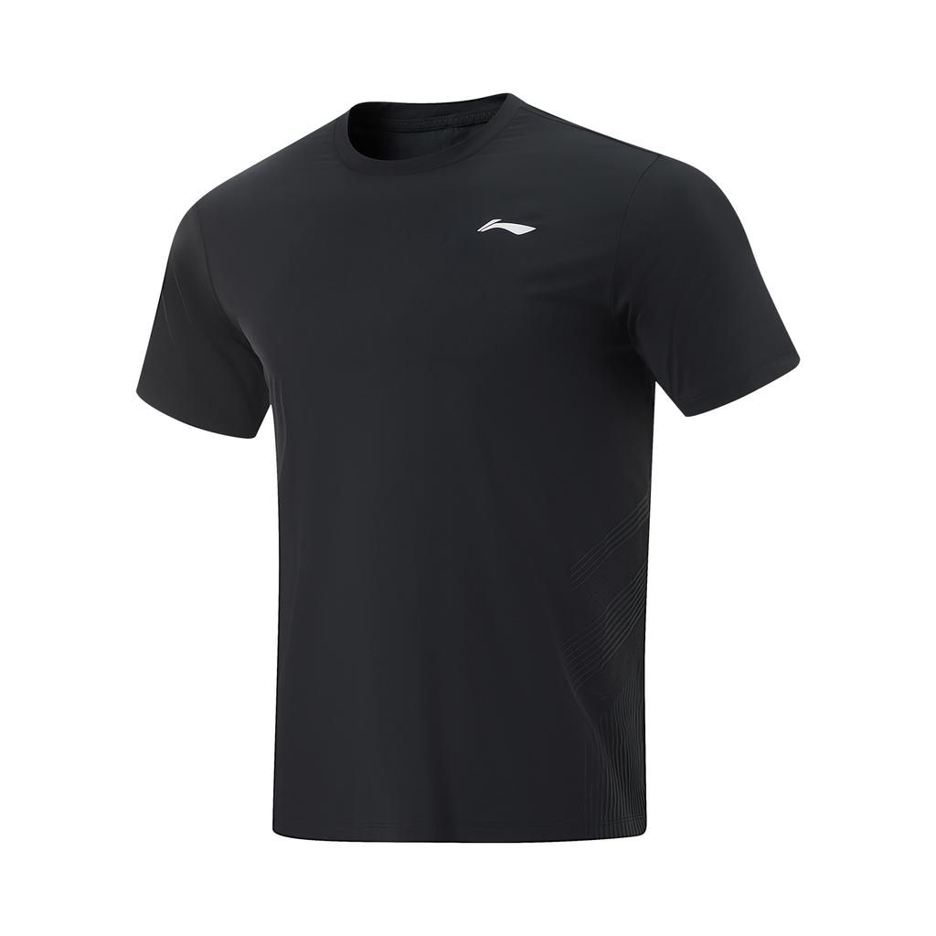 Li-Ning Minimalist Sports Casual Cool Air Feel T-Shirt Men Tops Black ATSV333-1