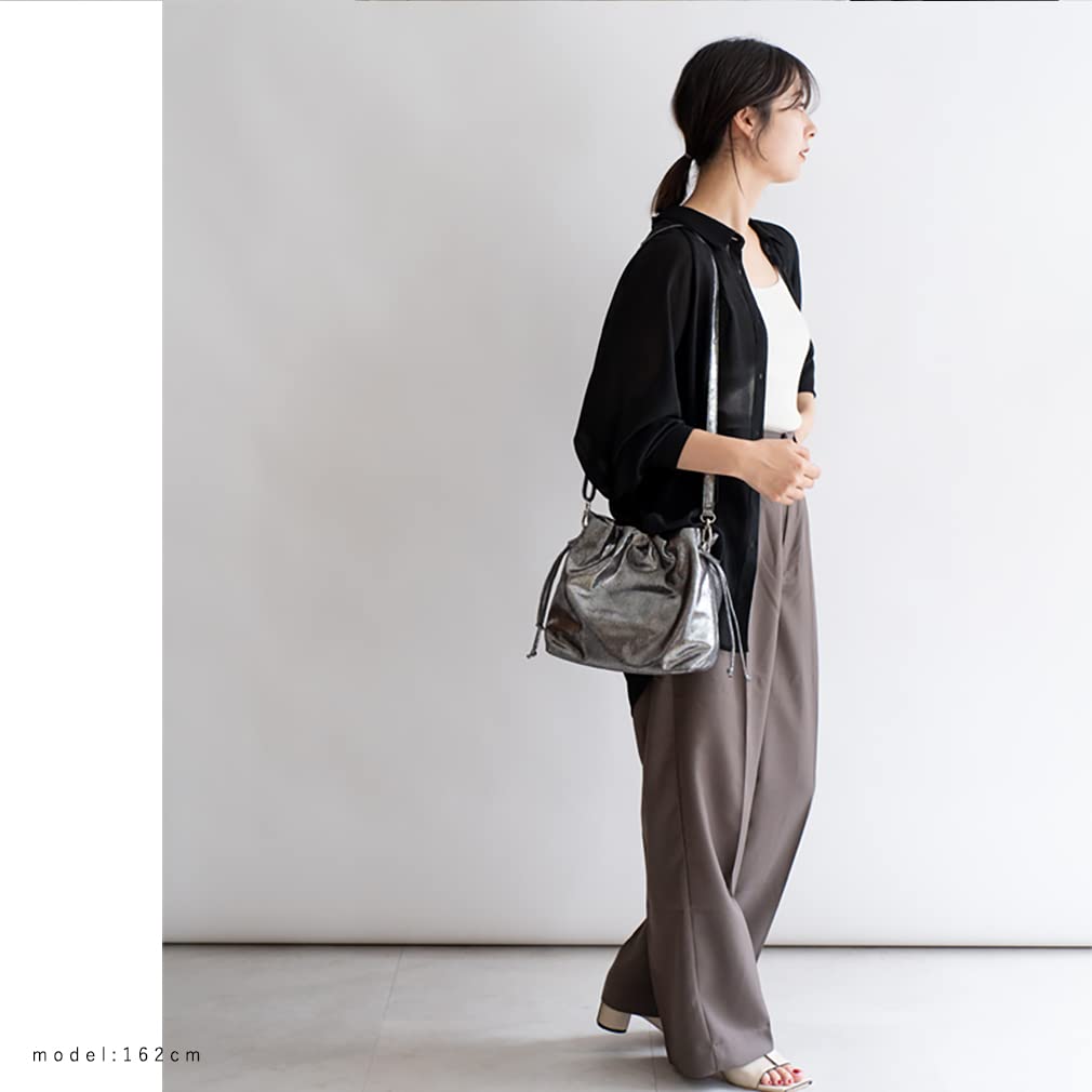 VITAFELICE Damen Metallic 2-Wege Schultertasche inb-10059p (Metallisch)