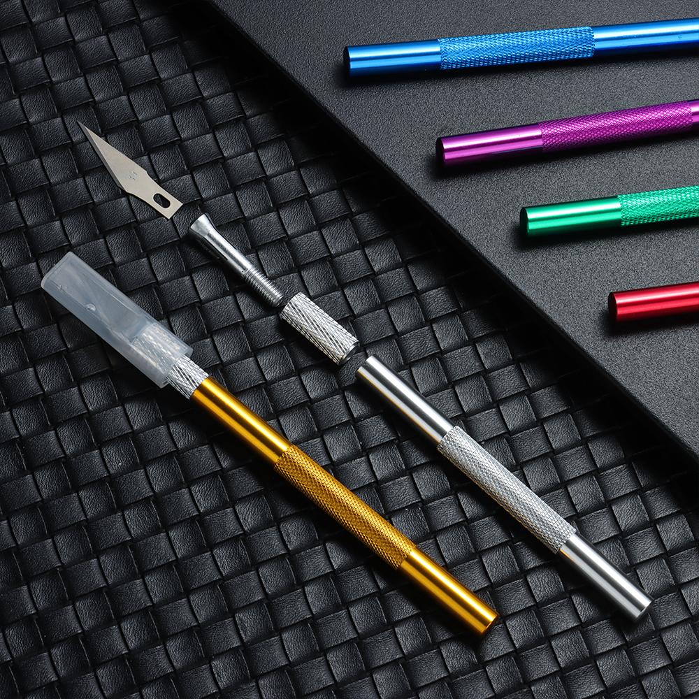 Cake Pastry Tools Carving Sculpture Engraving Cutter with 1pc Blade Non-slip Knife Metal Scalpel