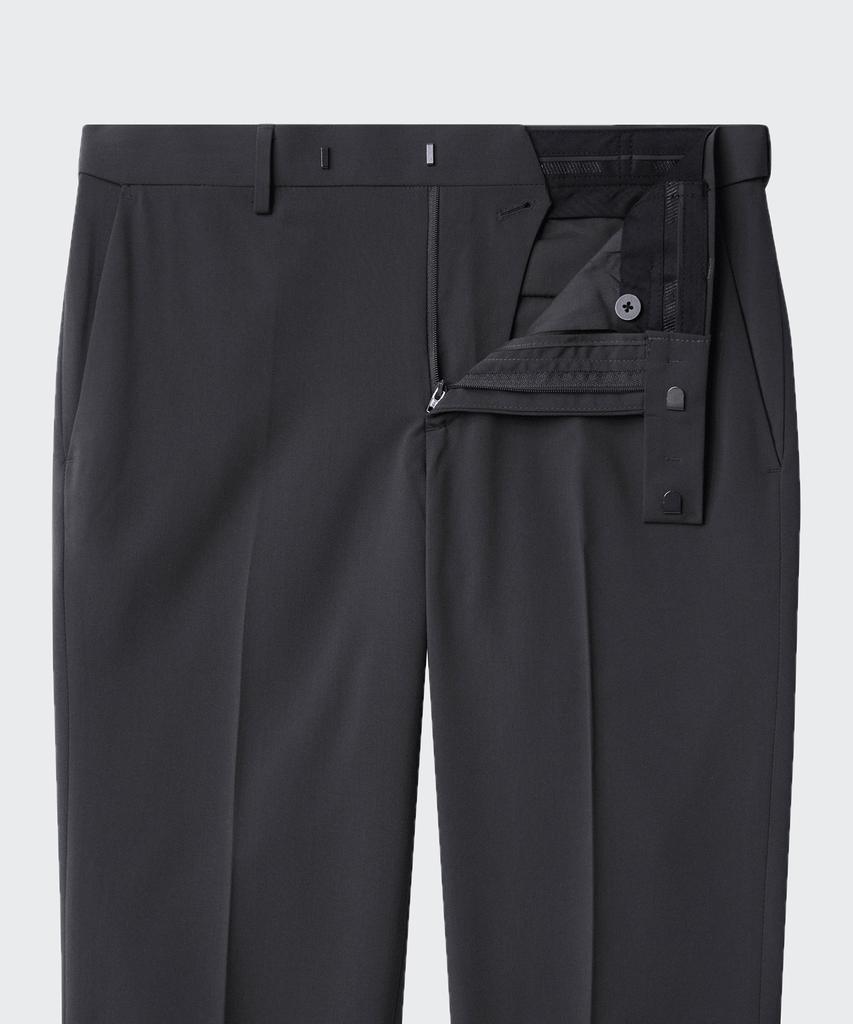 MUSINSA STANDARD [Cooltandard] Tapered Hidden Banding Crop Slacks [Gunmetal]