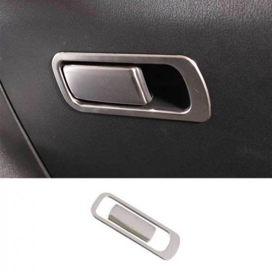 Silver Steel Co-Pilot Storage Box Handle Cover Trim For Mazda CX-30 2020-2023