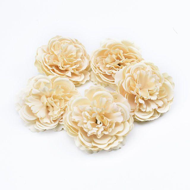 

5/10PCS Silk Peony Artificial Flowers Wreath Outdoor Garden DIY Gift Home Vase Wedding Bridal Bouquet Festival Party Decorations 5pcs