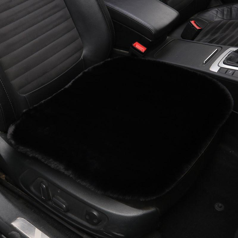 Rabbit Plush Winter Car Seat Cushion - Thick, Warm, No-Backrest, Universal Three-Piece Set