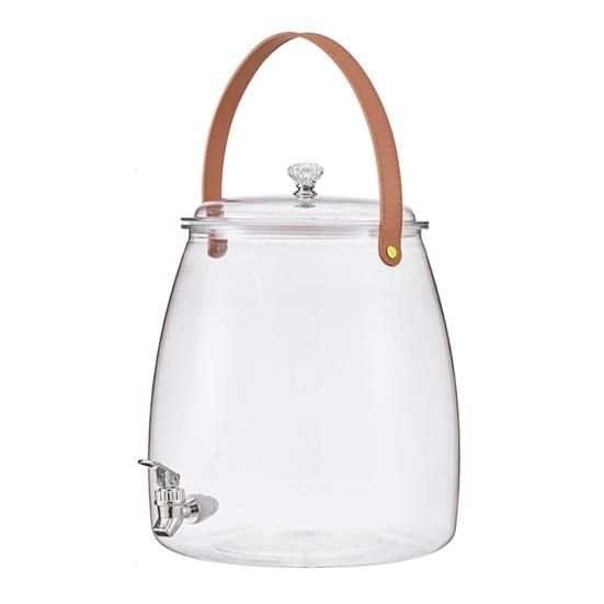 

Beverage Bucket with Lid Transparent BPA-Free Lightweight Team Building Event Drink Holder Family Barbecue Drink Holder S