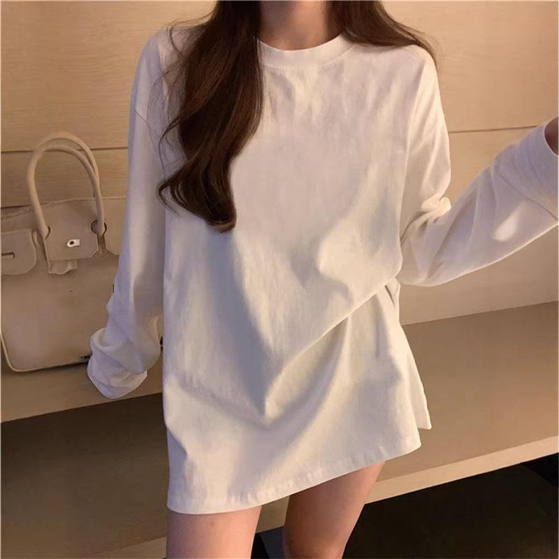 2026 New Arrival Women's Lightweight Long-Sleeve Top Student-Friendly Oversized Layering T-Shirt