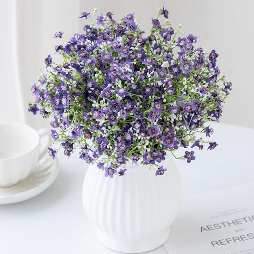 Artificial Flower Babysbreath Festive Party Wedding Bride Bouquets Outdoor Garden Ornaments Home Table Center Handmade Box Decor