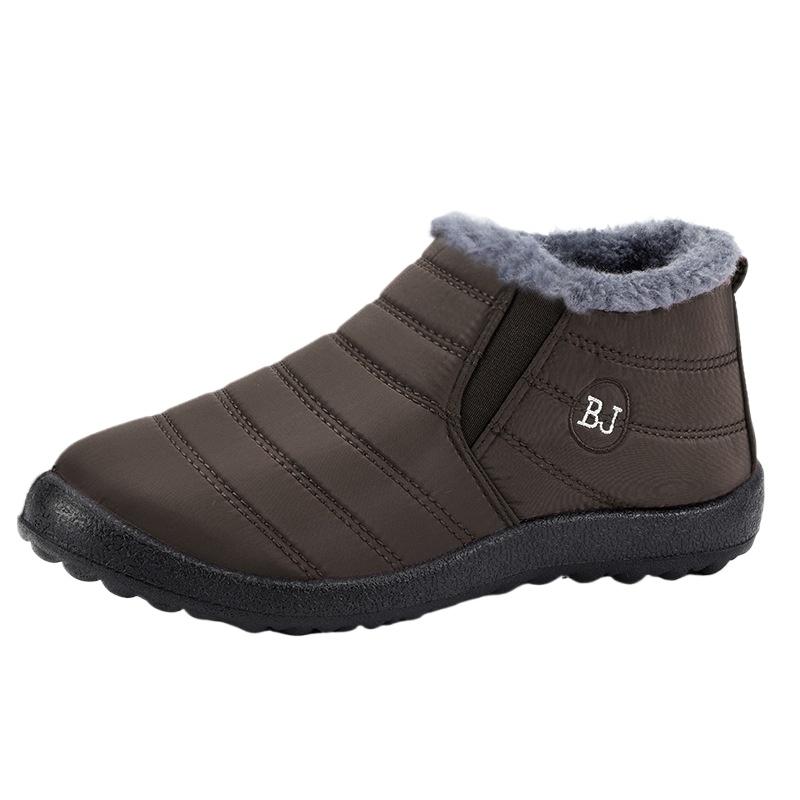 Large Size Cotton Boots, Winter Fleece-lined Thickened Fashion Snow Boots, Men's and Women's Couples' Waterproof and Non-slip Cotton Shoes for Women.