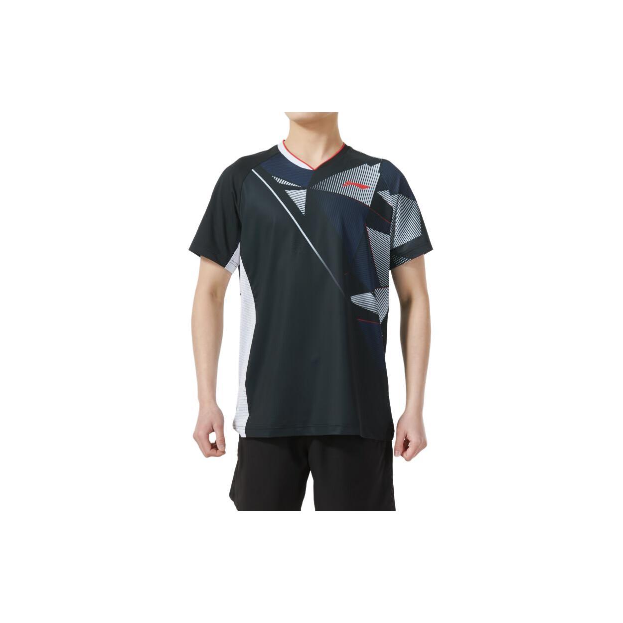 Li Ning Badminton Collection T Shirt Unisex Black AAYU139-1 S