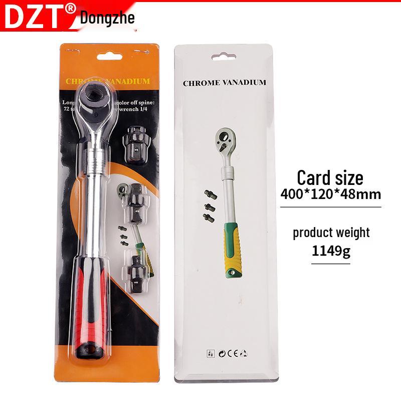Telescopic Multi-Size Quick-Release Ratchet Wrench (1/4, 1/2, 3/8)