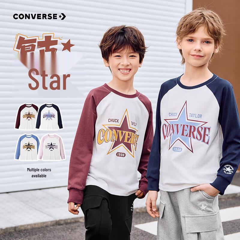 

Converse Kids Retro Letter Print Long Sleeve Tee 5