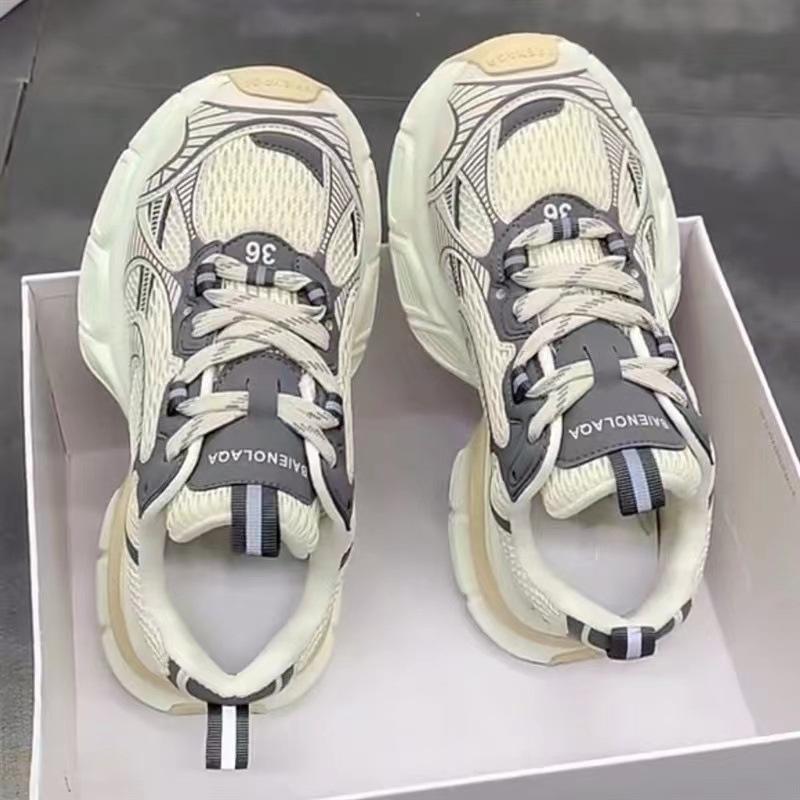 2024 Women Shoes Sneakers Leisure Womens Shoes Fashion All-match Breathable Platform Shoes Shallow Mouth Lace-up Autumntime