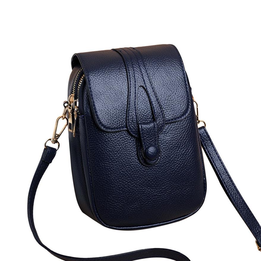 Borsa verticale per cellulare a doppio strato Borsa diagonale a spalla casual da donna
