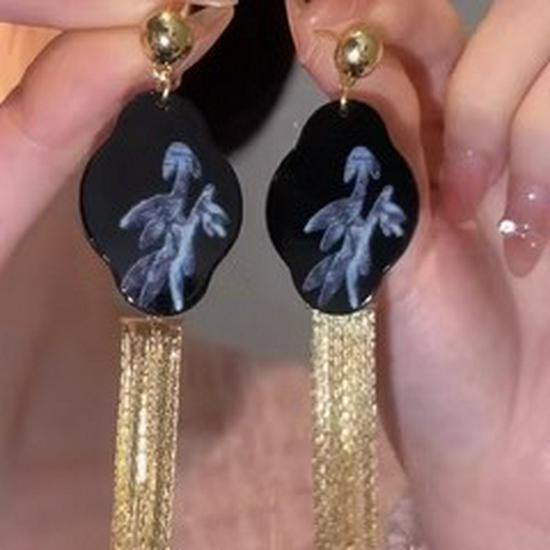 Super Glitzernde Zirkon Quastenohrringe - Vintage Koreanischer Influencer Stil 2025 Trend